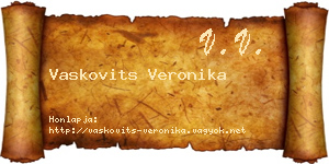 Vaskovits Veronika névjegykártya