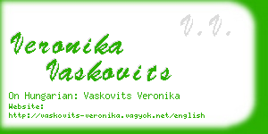 veronika vaskovits business card